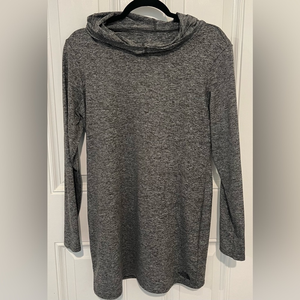 NorthFace Women’s Flash Dry Gray Space Dye Long Sleeve Athletic Shirt Sz Medium